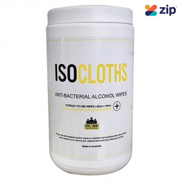 Spill Crew SCISOCLOTH – Anti-bacterial Alcohol Wipes – Isocloths